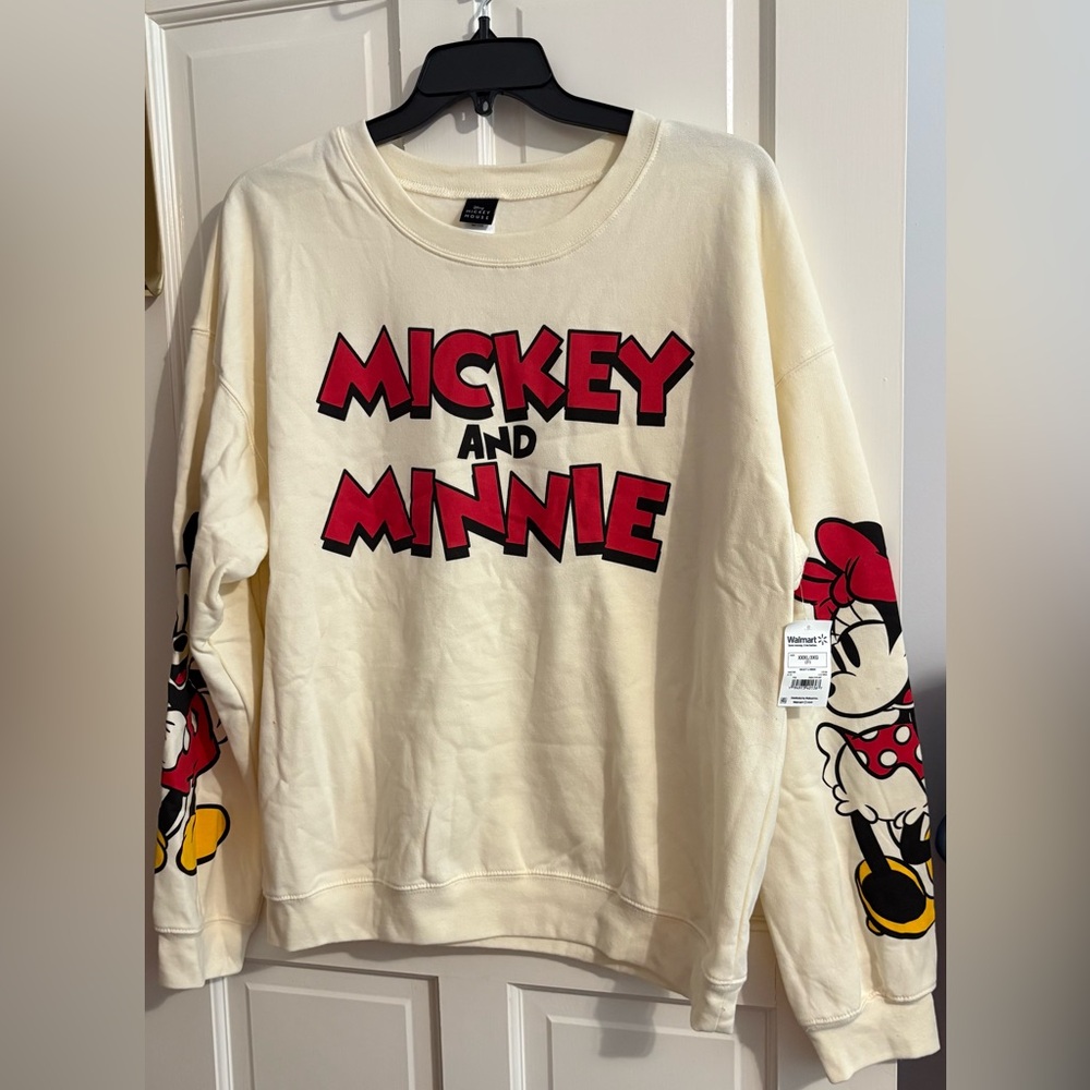 Disney Women’s Juniors Plus Sweatshirt with Mickey & Minnie Design XXXL (21)